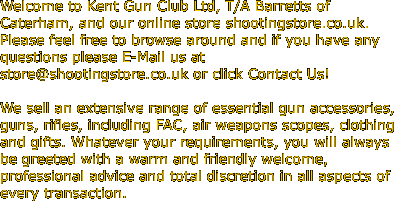 Welcome to Kent Gun Club